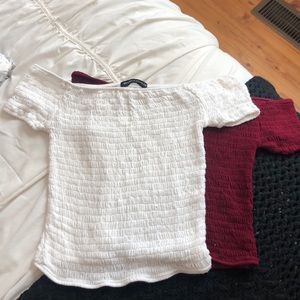 Set of Brandy Melville off the shoulder tops